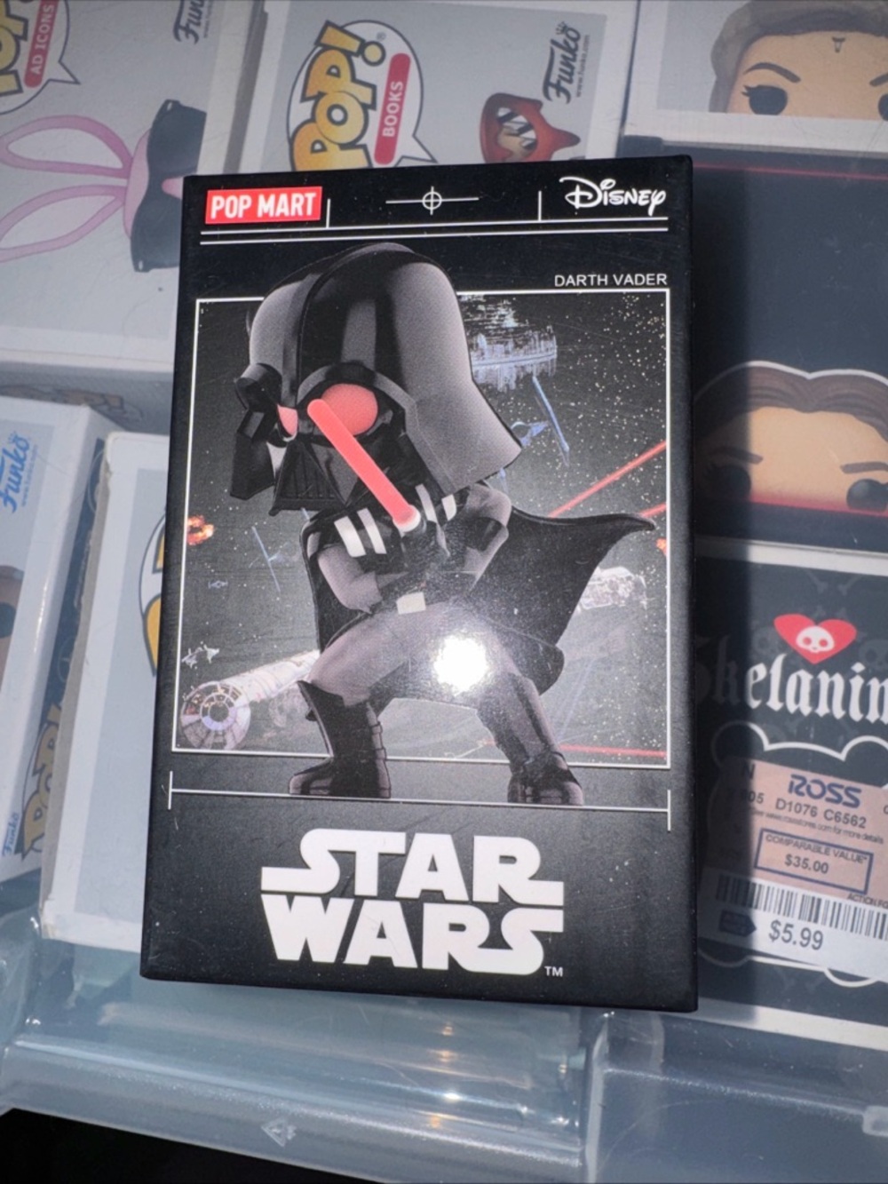 Pop Mart x Disney Star Wars Darth Vader Figure - Black with Pink Accents